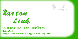 marton link business card